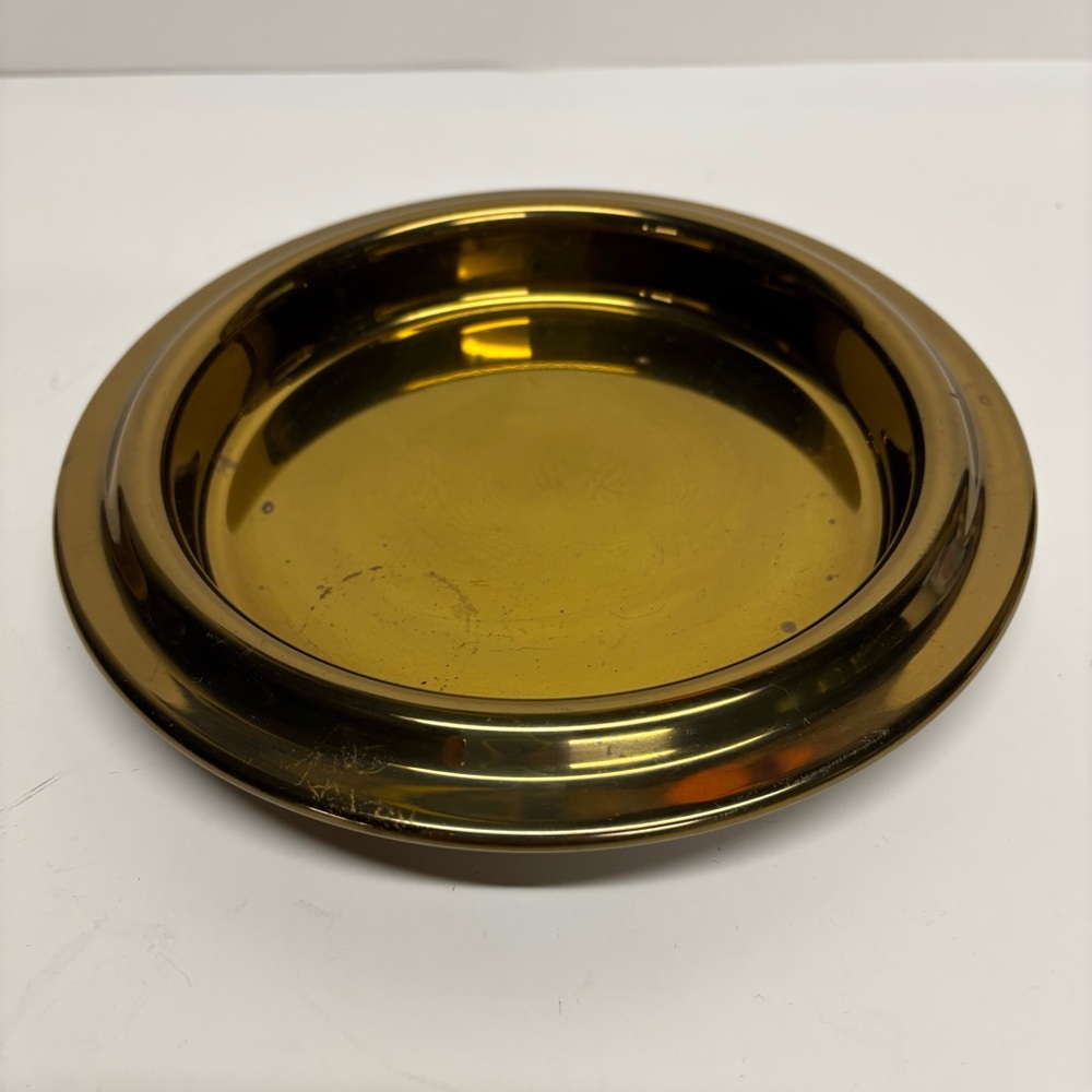 Vintage Baldwin Brass  Decorative Plate Tray 8” Round